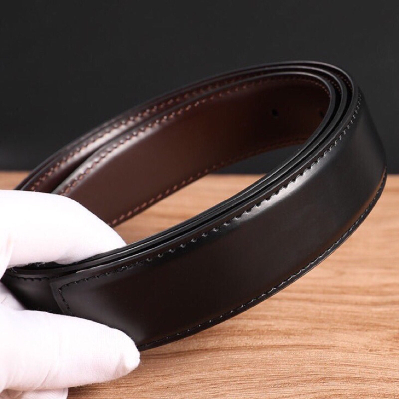 Dây Nịt Nam Hàng Hiệu Cao Cấp-Dây Da Thay Thế Thắt lưng nam da bò ý 2 mặt da 2 trọng 1 đẳng cấp dùng cho Mặt Khóa Kim