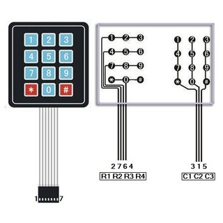 Bàn phím ma trận mềm 3x4 keypad
