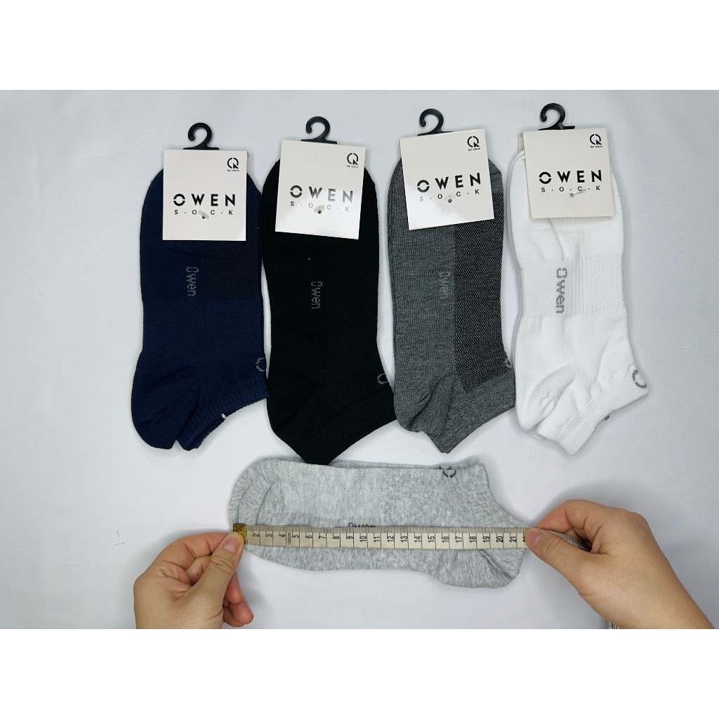 COMBO SIÊU HỜI - Set 5 đôi/ 10 đôi tất cổ ngắn nam trơn Owen 100% cotton khử mùi
