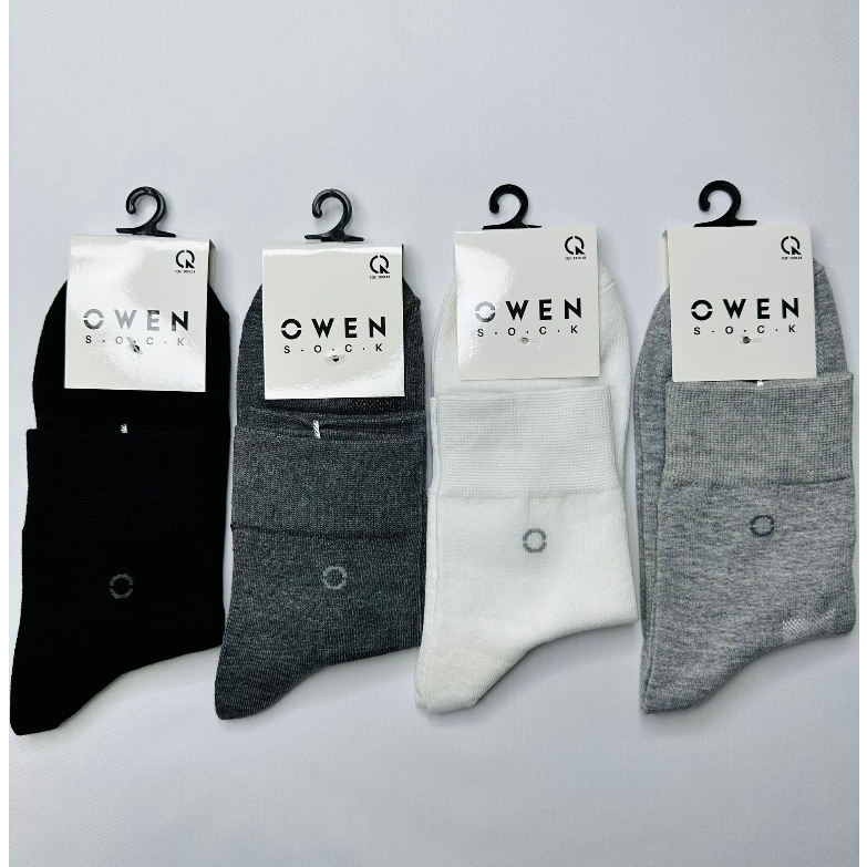 OWEN - Tất cổ trung nam Owen 100% cotton khử mùi