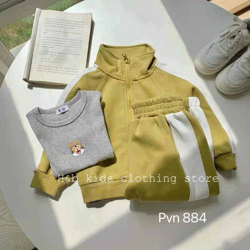 Set da cá chéo xịn phối khoá kéo rất tiện cho bé