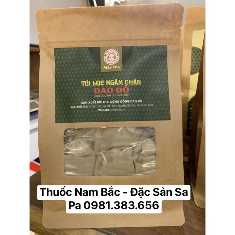TÚI LỌC NGÂM CHÂN DAO ĐỎ MẨY ĐIA SA PA. DƯỢC LIỆU TÂY BẮC