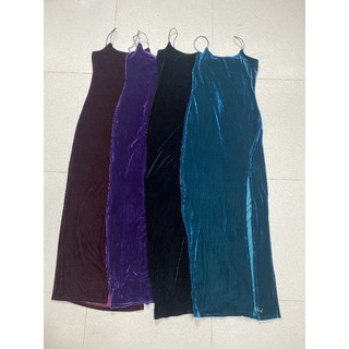 Đầm 2 dây nhỏ dáng dài ôm nhẹ Popular