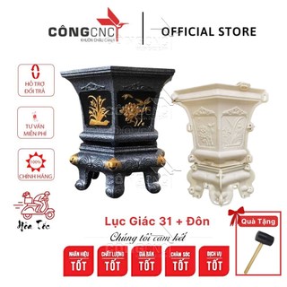 Khuôn chậu lục giác 31 kèm chân đôn kỷ