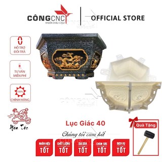Khuôn Đúc Chậu Giá Rẻ Lục Giác 40 bầu Trung Quốc Không Đôn
