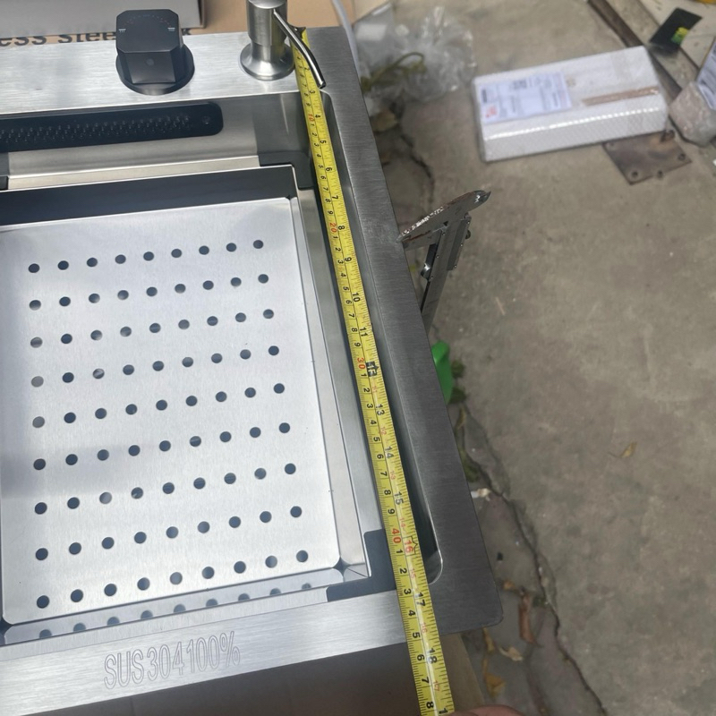 Combo chậu 1 hố kèm vòi đa năng inox sus 304