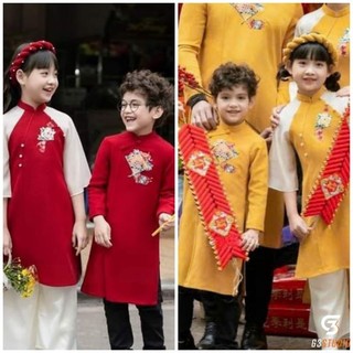 🥰 Sét áo dài mèo đẹp  diện tết cho  bé trai bé gái sang chảnh cao cấp  hàng  thiết kế giá sỉ