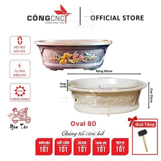Khuôn chậu nhựa ovan 80