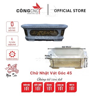 Khuôn ABS Đúc Chậu Xi Măng Chữ Nhật Vác Góc 45 - CNVG45