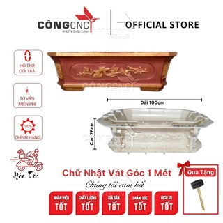 Khuôn chậu nhựa abs chữ nhật vát góc 1m