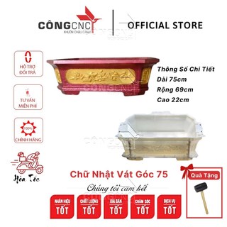 Khuôn chậu cảnh abs Chữ Nhật Vác Góc 75 - CNVG75