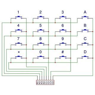 Bàn phím ma trận cứng 4x4 keypad