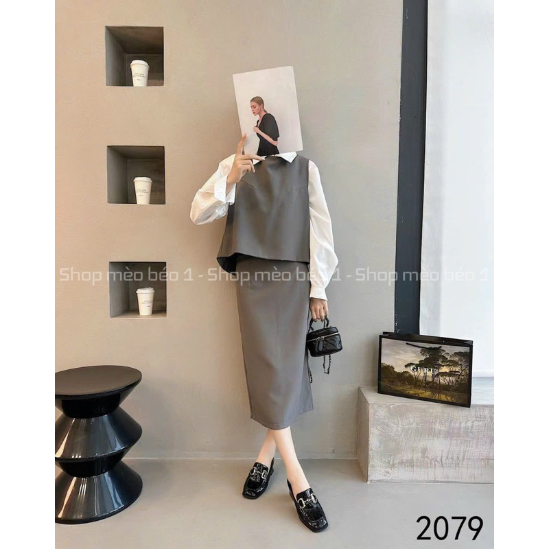 Giày cao gót vân rắn mũi vuông khoá ngang gót trụ fullbox hàng quảng châu cao cấp