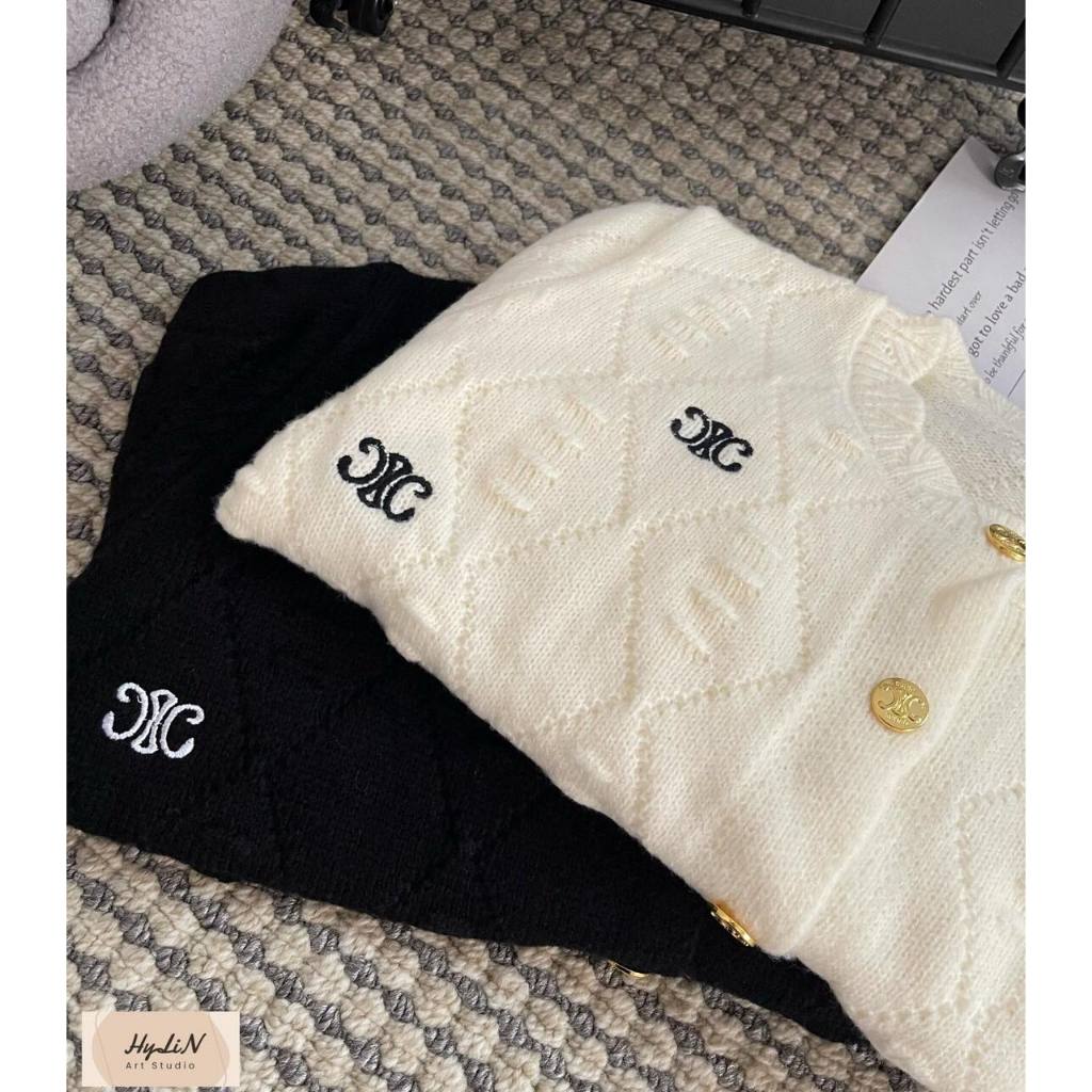Áo len Cardigan thêu logo hot hitt quảng châu cao cấp