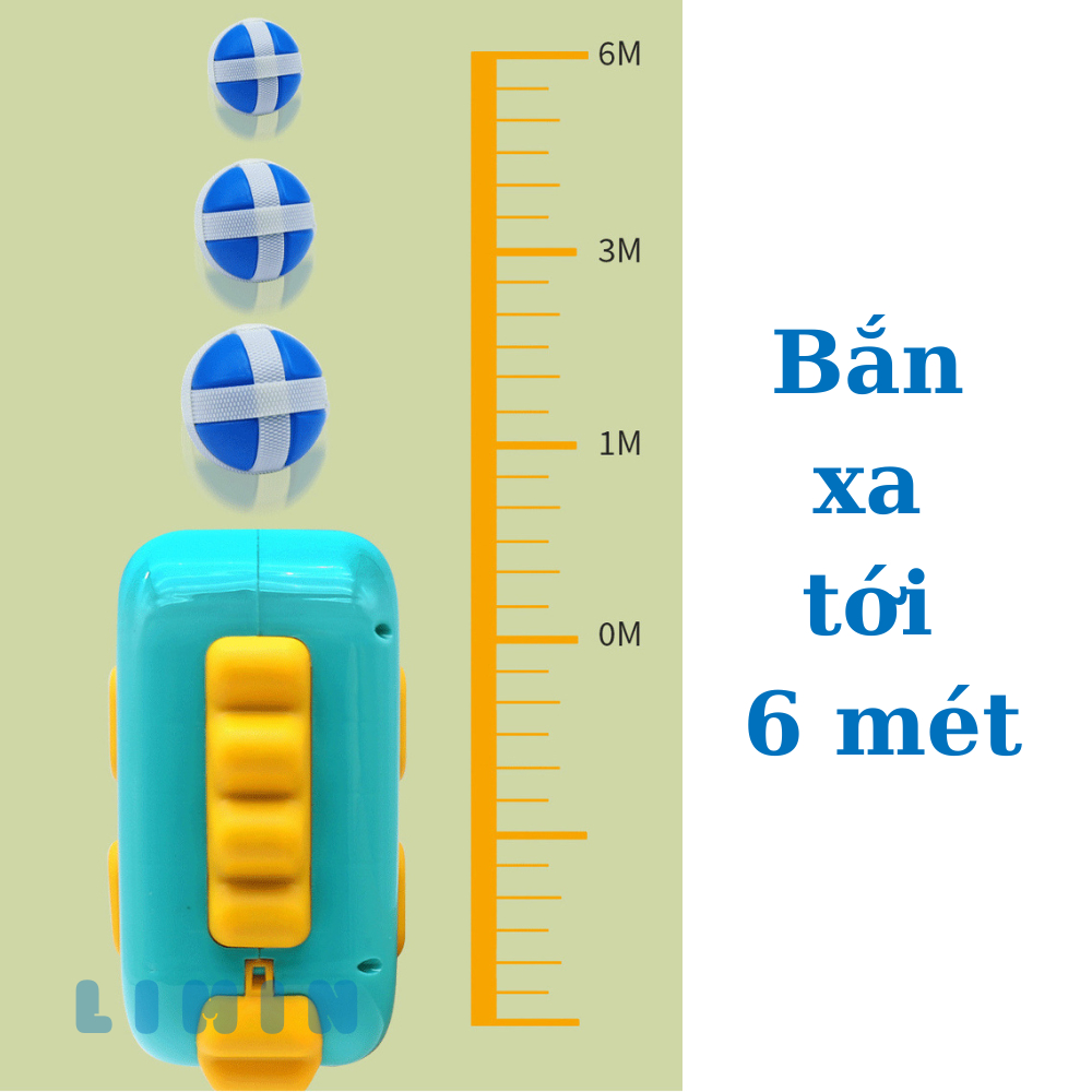 Combo Bắn Bóng Dính Kèm Súng Khung Long Memocshop Tặng Kèm 5 Bóng Ném Dính, Đồ Chơi Vận Động Thể Thao Cho Bé