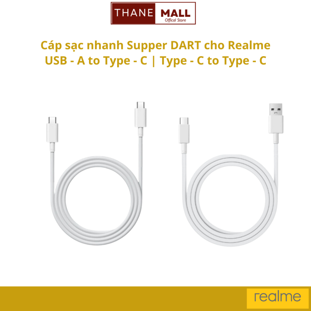 Cáp sạc nhanh Thane store Supper Dart 65W | 80W |100W cho Realme GT Neo