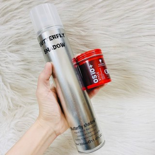 Com bo gôm xịt tóc butterfly shadow 320ml+sáp vuốt tóc nam