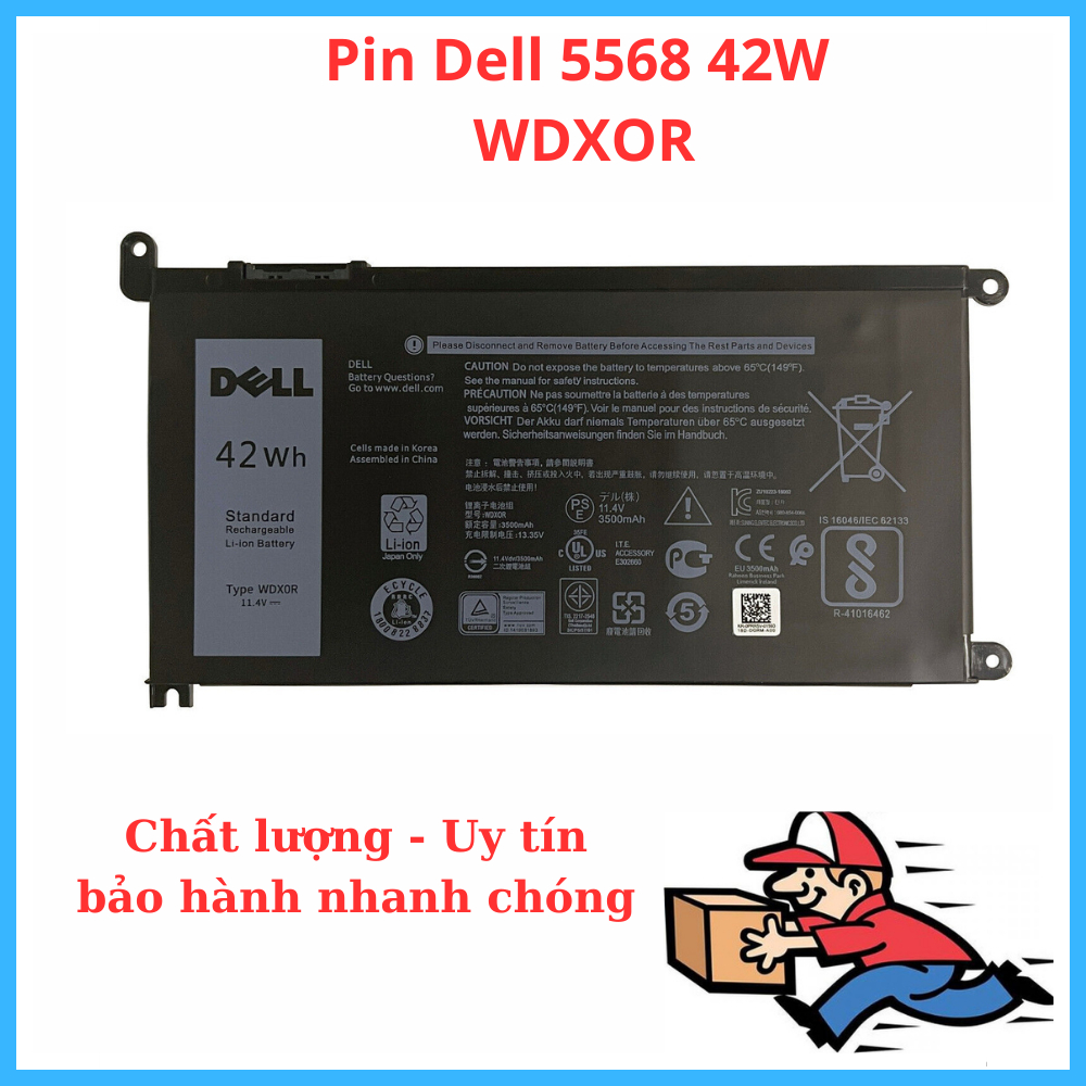 PIN Laptop DELL 5567 42WH ZIN - 3 CELL 5567 5568 5468 7579 5480 3180 3189 3580 5368 7378 7368 5765 7569 7460 WDX0R NE