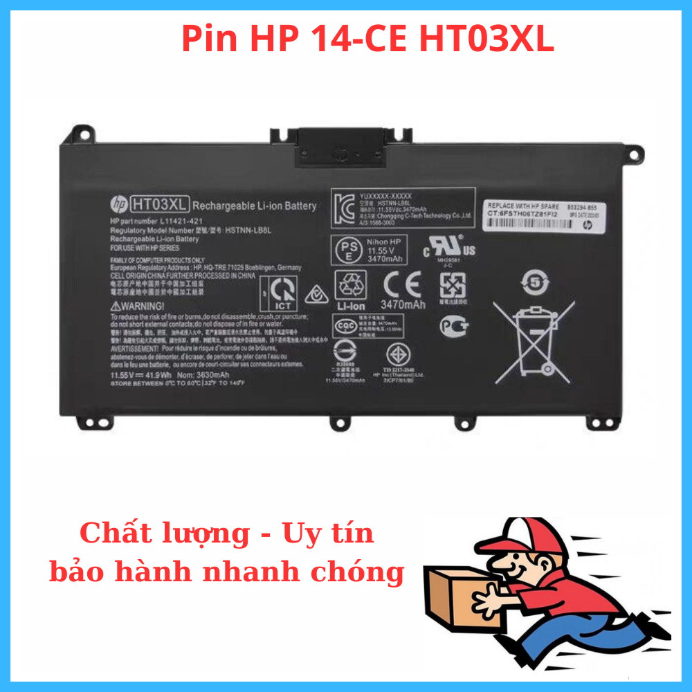 PIN HP 14-CE000 HT03XL (ZIN) - 3 CELL Hp Pavilion 14-bf 14-bk 14-cf 14-ce 14-cm 14-ck 15-cs 15-cw 15-da 15-db 15s-du