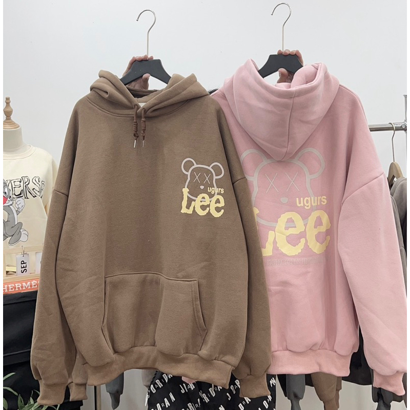 Áo Hoodie Nỉ Trần Bông Gấu Lee