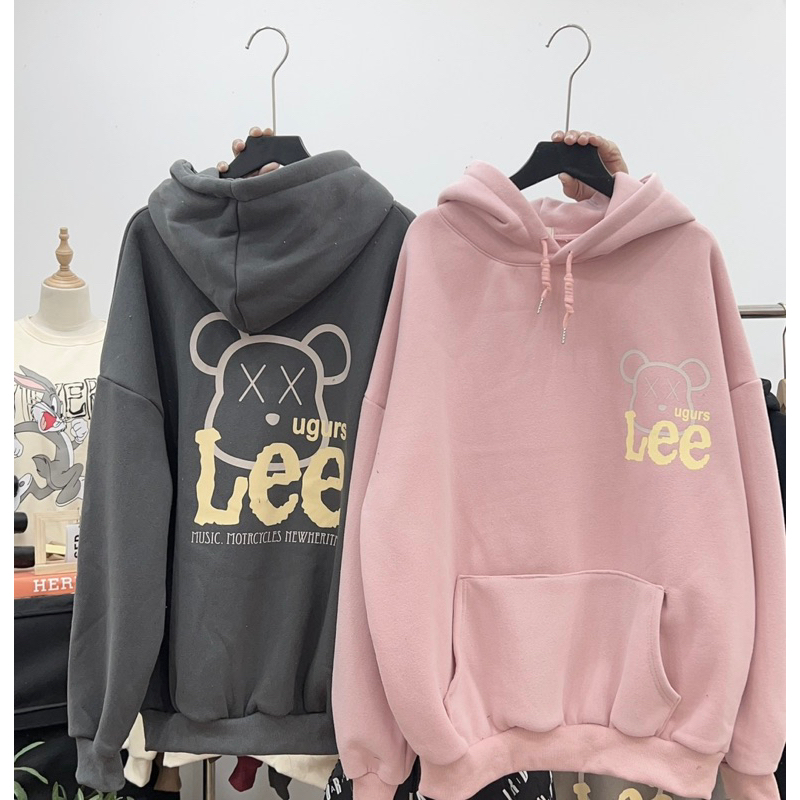 Áo Hoodie Nỉ Trần Bông Gấu Lee