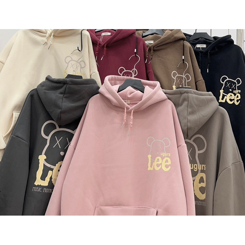 Áo Hoodie Nỉ Trần Bông Gấu Lee