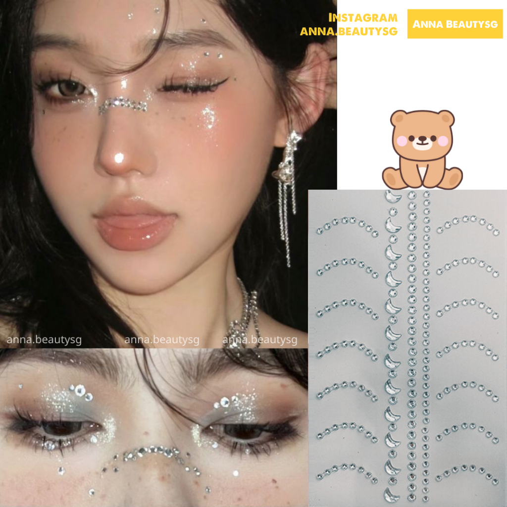 Đá đính mũi phụ kiện trang điểm cao cấp, đá dán mũi hạt đính make up có sẵn keo