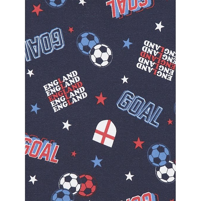 Bộ nỉ da cá bé nam xanh coban hoạ tiết GEORGE