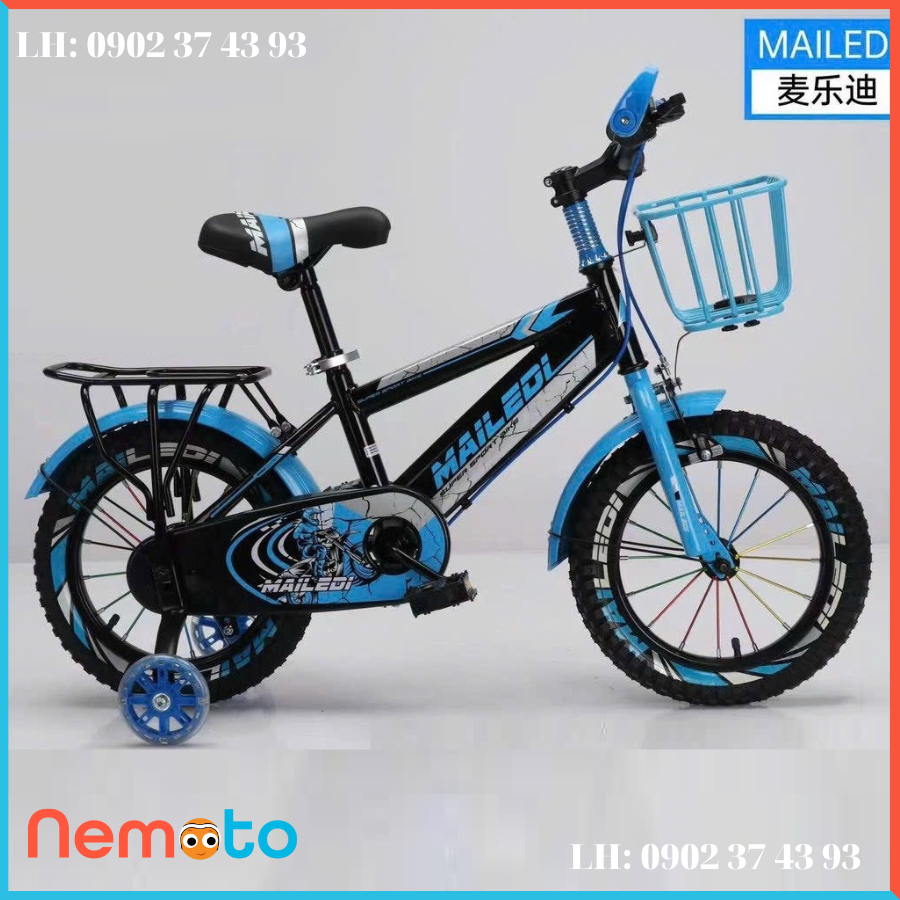 Xe Đạp Nam Size 20in cho Bé Trai, Có Giỏ - Mai