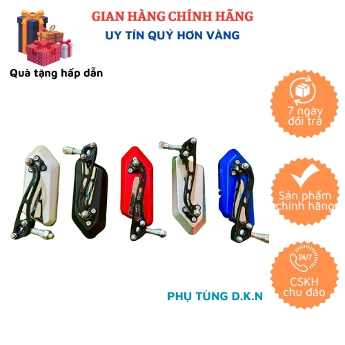 Gương chiếu hậu xe máy, Gương vuông vát nhiều màu thời trang ( SL: 1 chiếc )