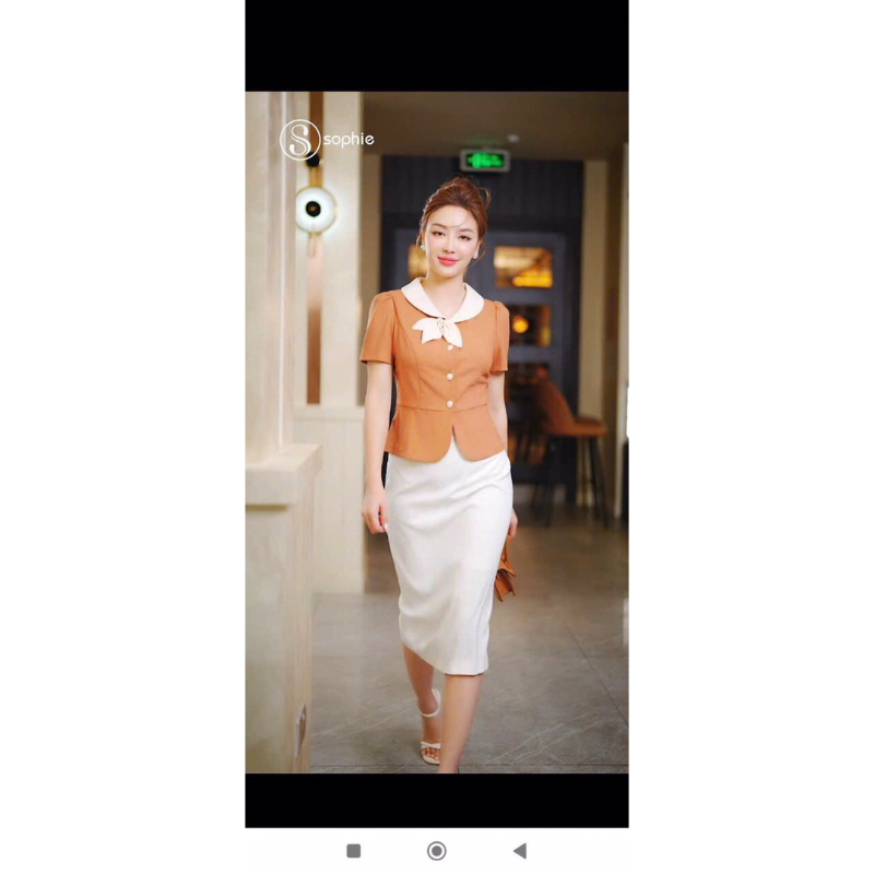 Áo công sở tay ngắn full size 489