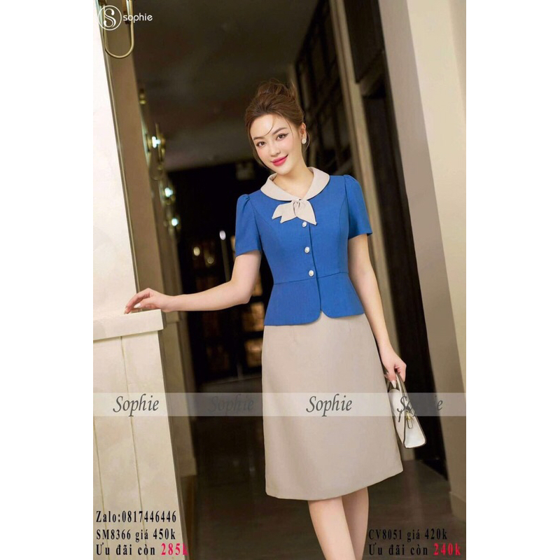 Áo công sở tay ngắn full size 489