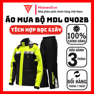  Áo Mưa Bộ Motowolf MDL 0402B Tích Hợp Bọc Giày Đèn Led 2 Nón - Motowolf Việt Nam Chính Hãng 