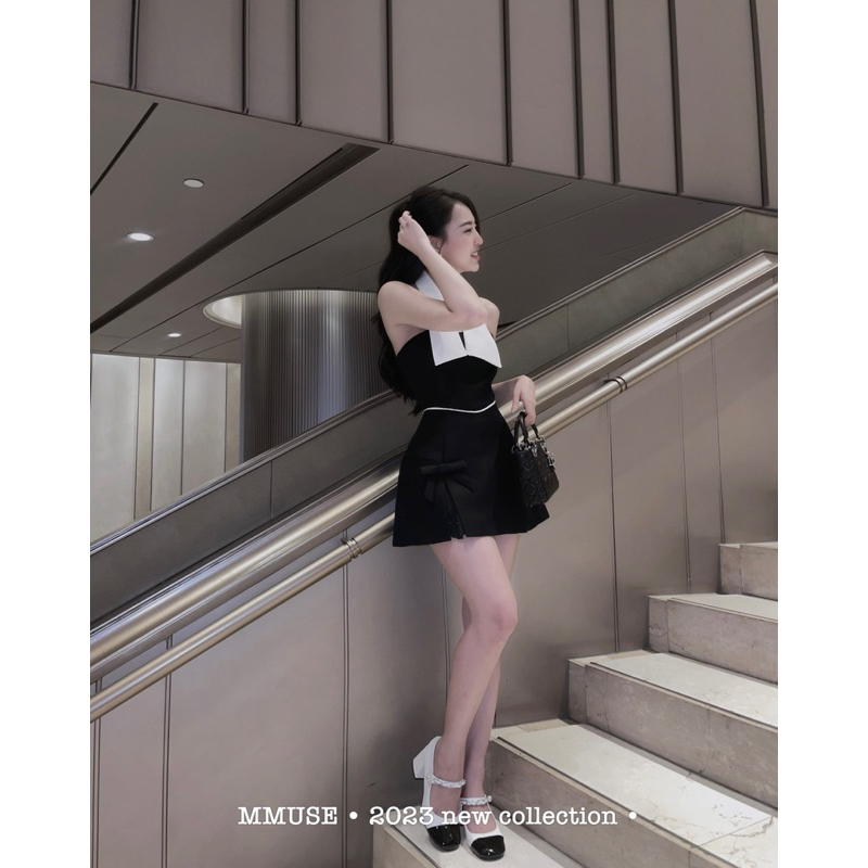 Set áo yếm pha chân váy nơ