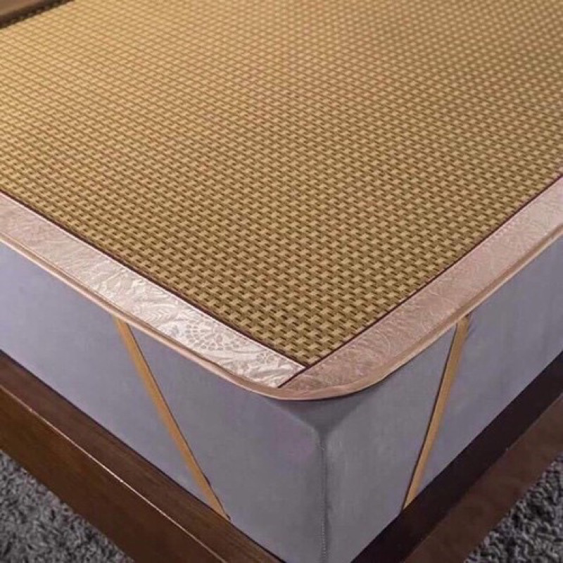 Chiếu Mây điều hòa Cao Cấp loại 1 có lót lụa mặt sau , bo chun góc