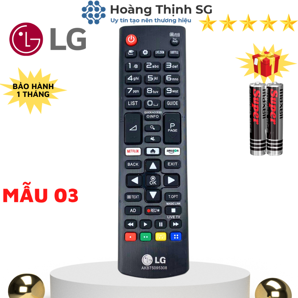 Remote Điều Khiển Tivi LG Smart Ngắn 2018 Netflix