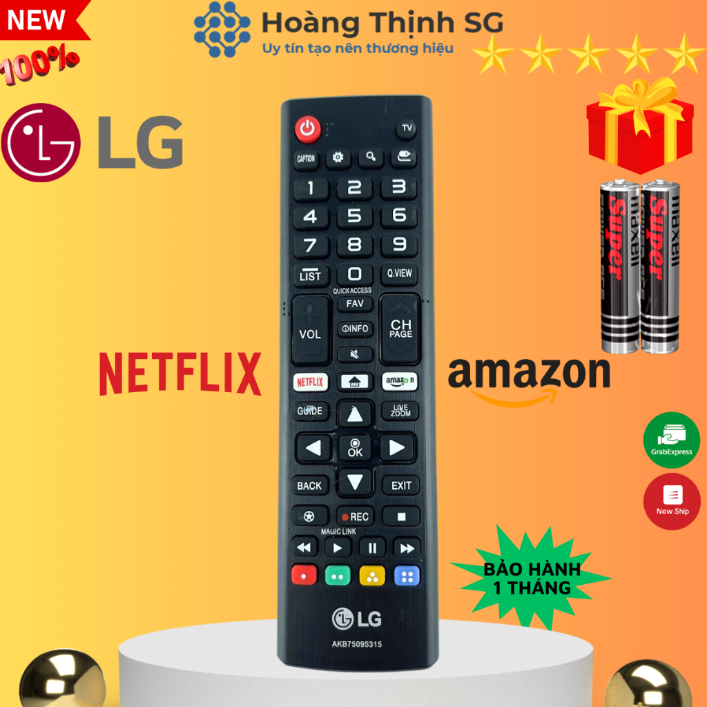 Remote Điều Khiển Tivi LG Smart Ngắn 2018 Netflix (Tặng Kèm Pin)