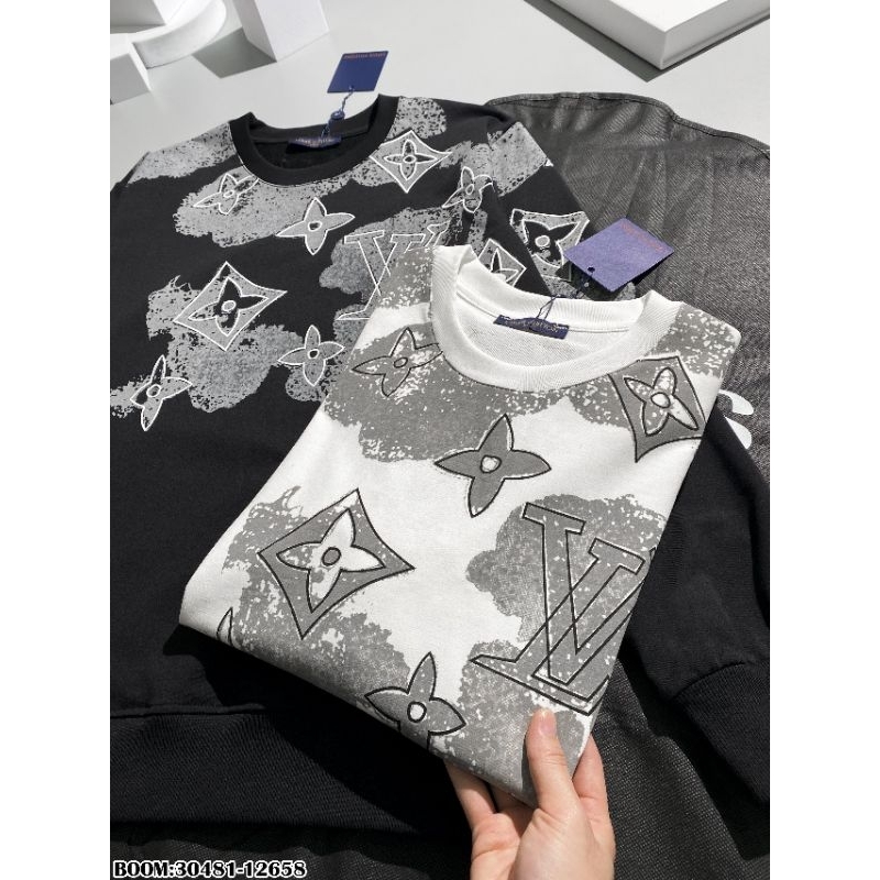 Áo thu đông LV loang  in chữ, ảnh thật_30841