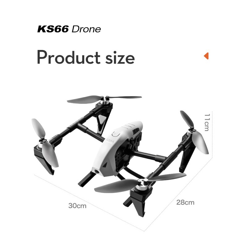 Flycam KS66 Dual camera, khung bằng kim loại siêu bền, động cơ không chổi than
