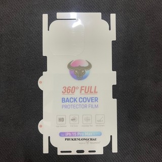 Miếng dán lưng iphone 15 pro max ppf trong bóng