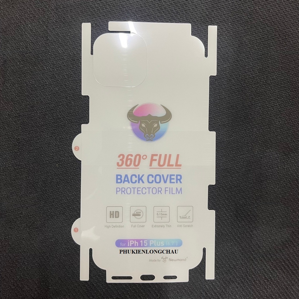 Miếng Dán Lưng iPhone 15 Plus PPF Trong Bóng