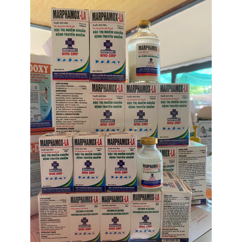 MARPHAMOX LA ( amox 15% ) dạng hỗn dịch
