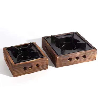 Bếp Cồn Gang, Bếp Cồn Khung Gỗ ; Sz 20cm