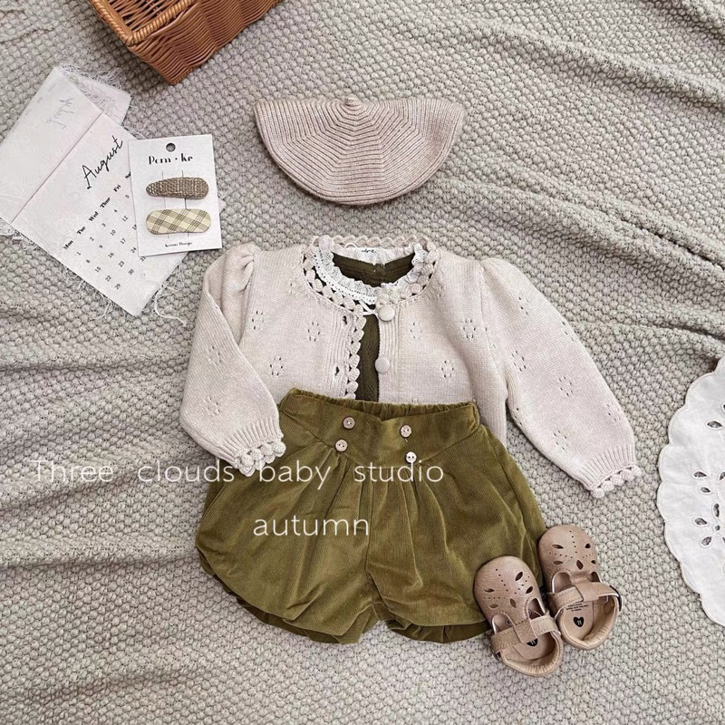 Áo cadigan len cho bé, áo len hàn quốc cho bé, áo khoác len cho bé gái, áo len bé gái