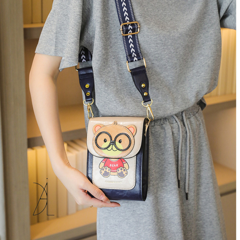 Túi đeo chéo túi đựng điện thoại hình gấu