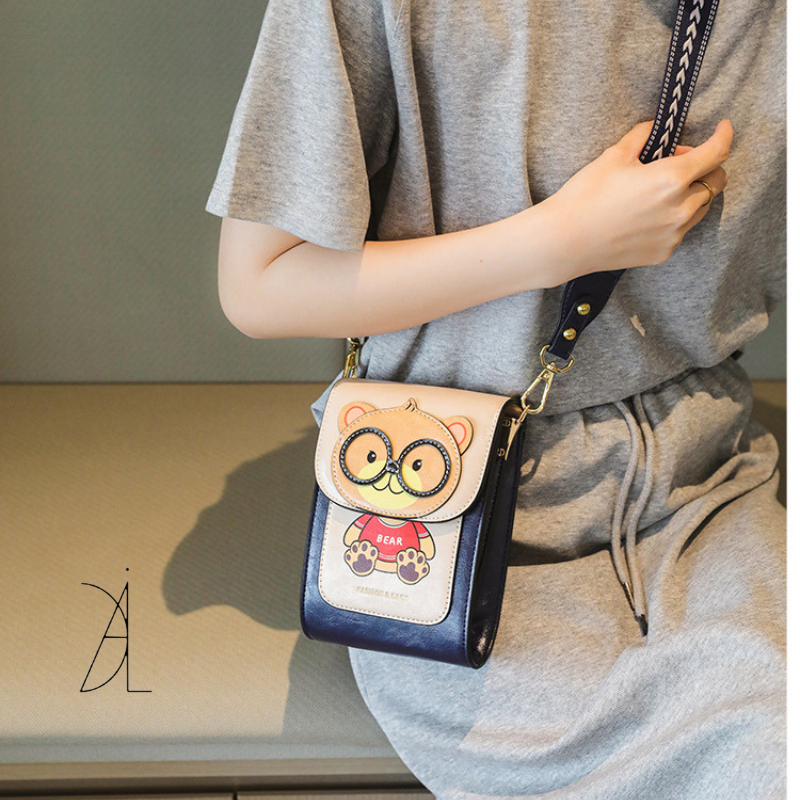 Túi đeo chéo túi đựng điện thoại hình gấu