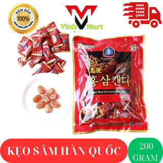 Kẹo hồng sâm nhập khẩu hàn quốc bịch 200 gram - vinh mart