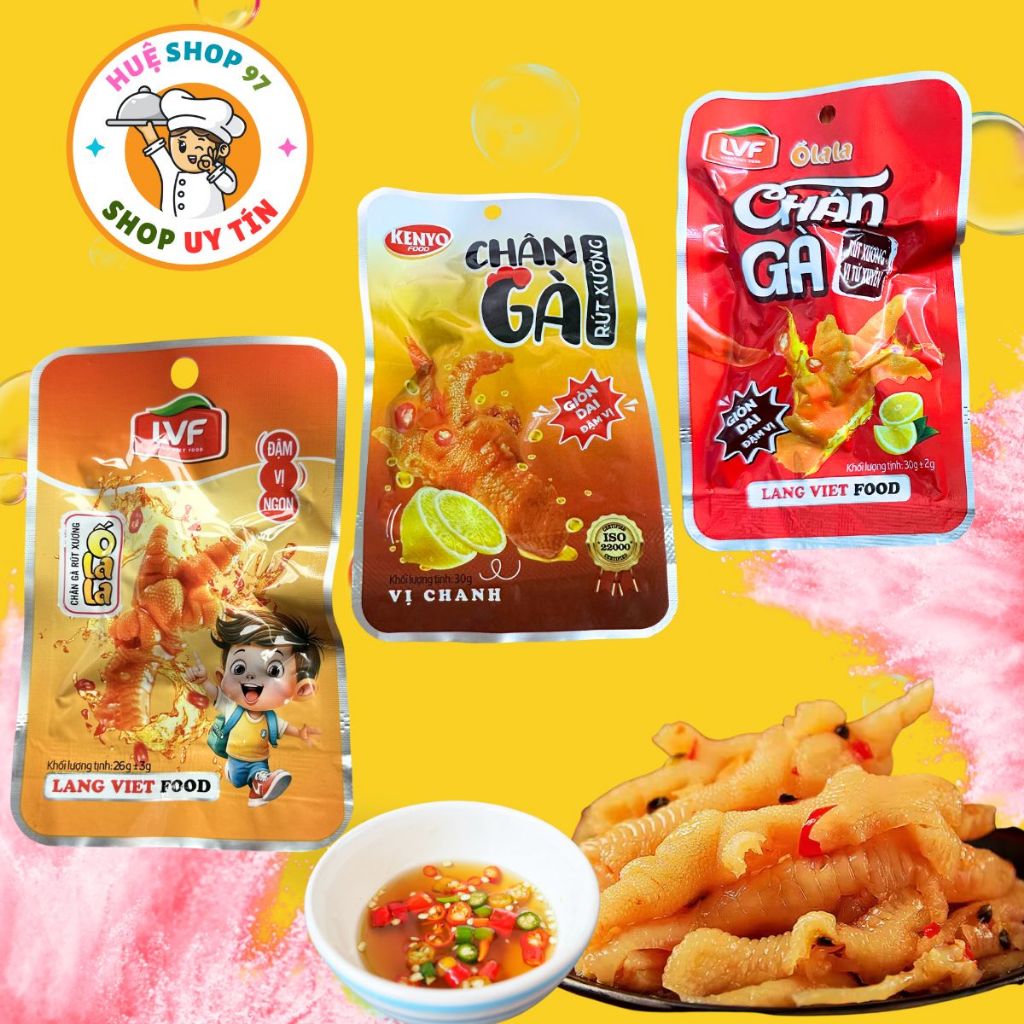 Combo 3 gói chân gà rút xương mix( tặng quà ngẫu nhiên)