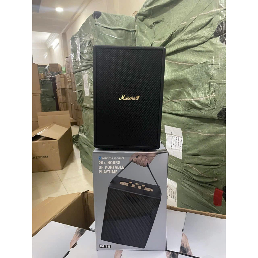 Loa Bluetooth Marshall M16 Thế Hệ Mới 2023 Bass Mạnh, Âm Thanh Hay, Full Box New 100% ,Bluetooth 5.2. Bảo Hành 12 Tháng