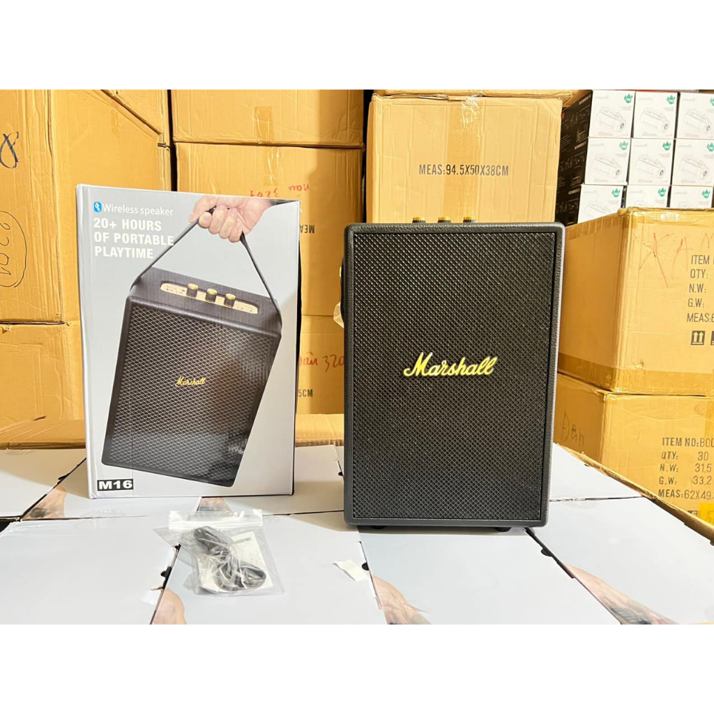 Loa Bluetooth Marshall M16 Thế Hệ Mới 2023 Bass Mạnh, Âm Thanh Hay, Full Box New 100% ,Bluetooth 5.2. Bảo Hành 12 Tháng